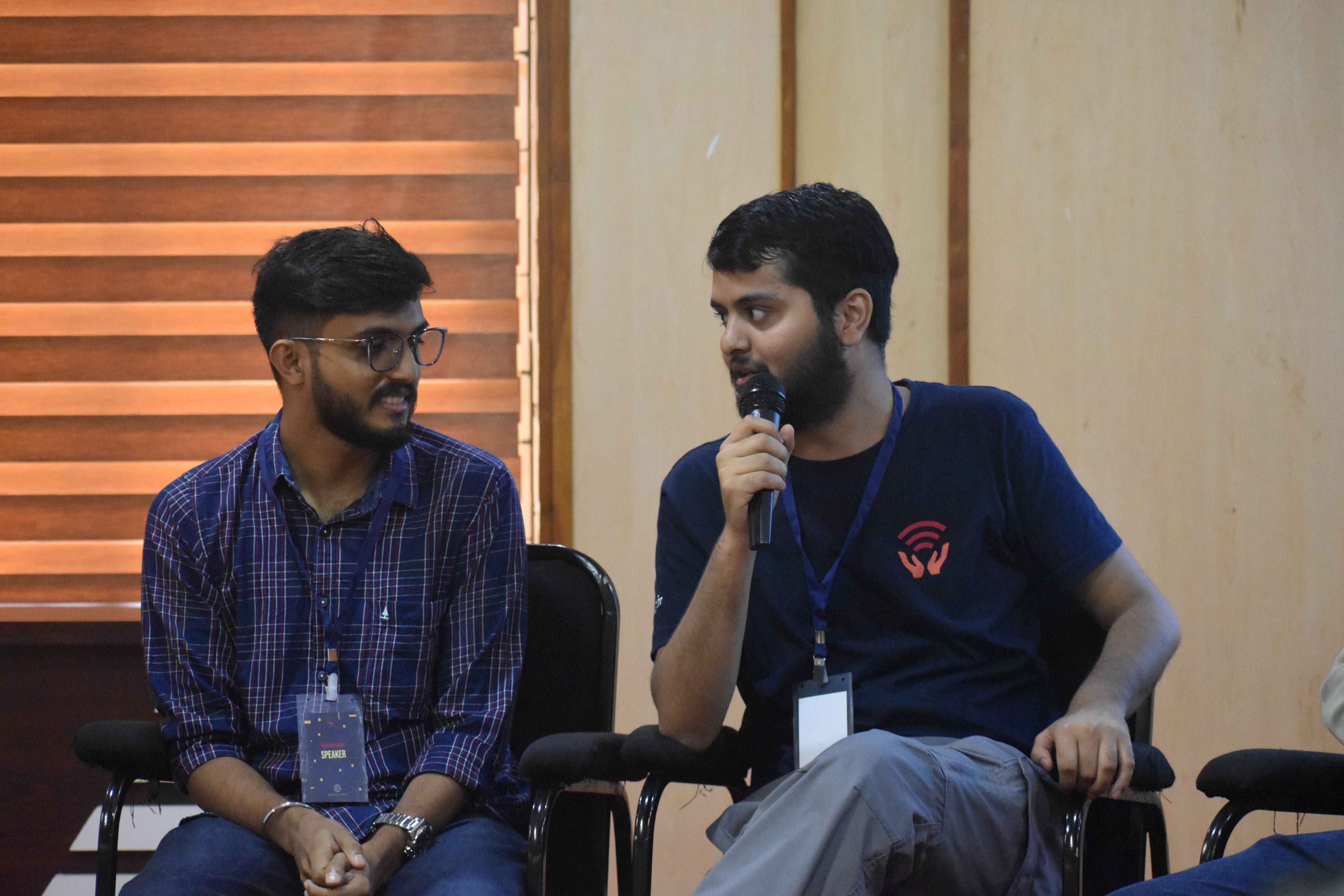 Abraham and me during Debian discussion in DebUtsav Kochi