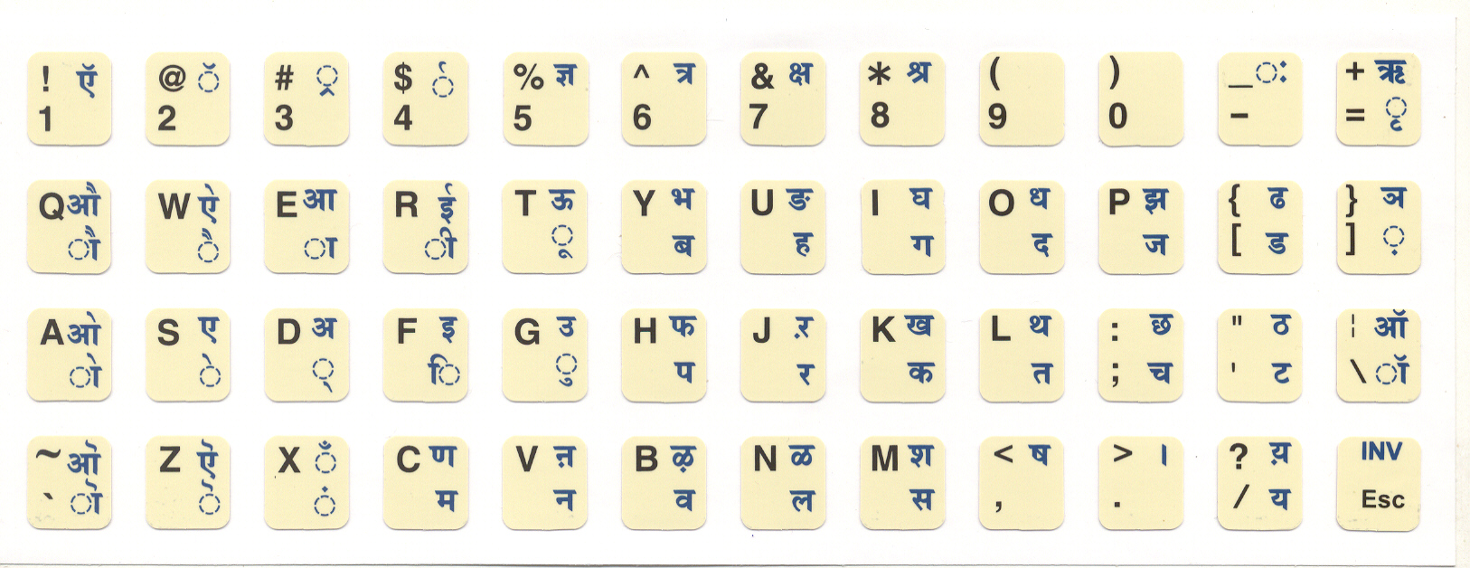 Inscript keyboard layout